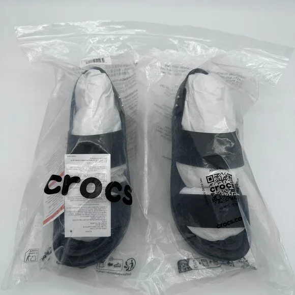 Crocs Women's Brooklyn Low Wedge Strappy Platform Sandals, Size 6, Black - Picture 12 of 14